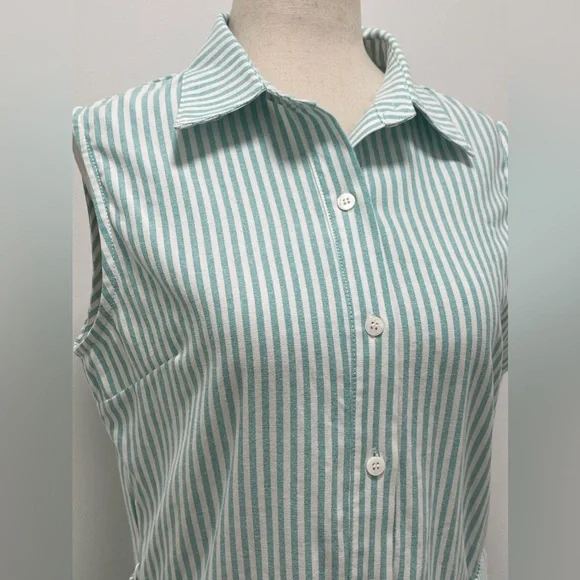 Kiel James Patrick Summering Shirt Dress, Breezy Green, Medium - Picture 2 of 11